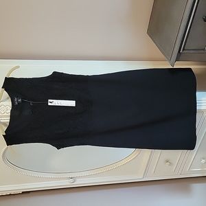 NWT! Classy Nicole Miller Black Lace Sheath Midi Dress Size 6